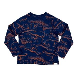 GAP Like New Dinosaur Long Sleeve Shirt Size 5 Navy Blue